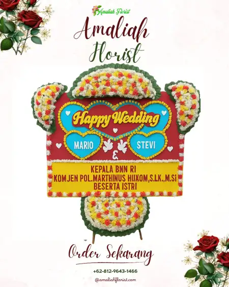 Papan Bunga Pernikahan Brebeg